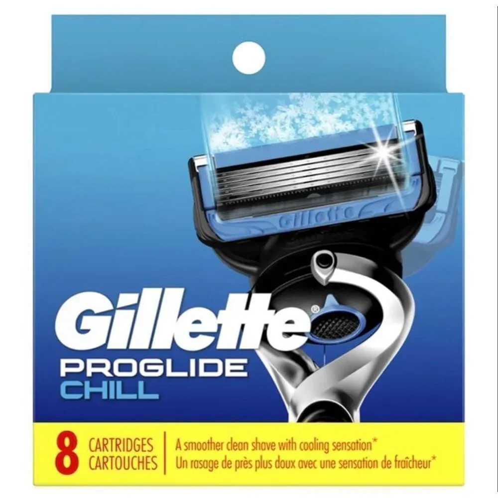 Gillette ProGlide Chill Men's Razor Blades, 8 Blade Refills